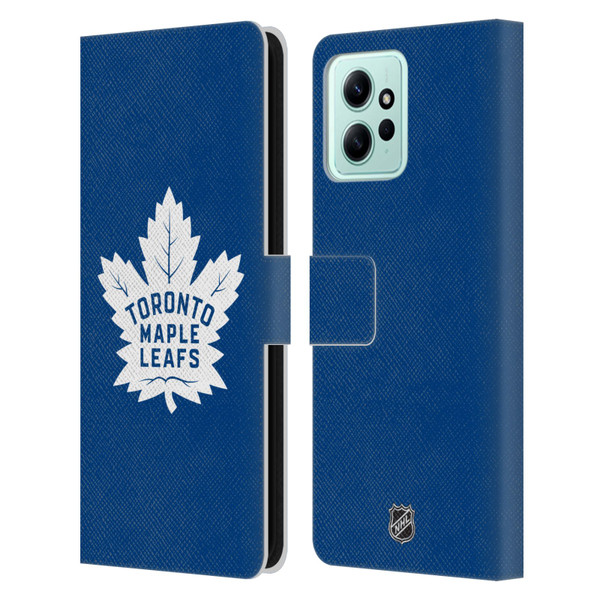 NHL Toronto Maple Leafs Plain Leather Book Wallet Case Cover For Xiaomi Redmi 12