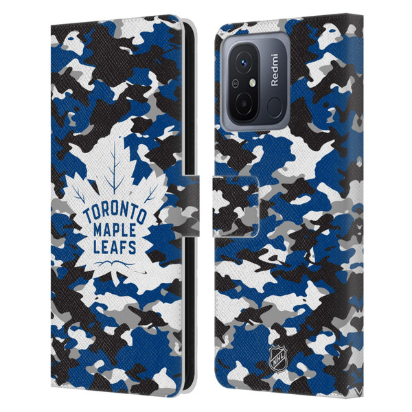 NHL Toronto Maple Leafs Camouflage Leather Book Wallet Case Cover For Xiaomi Redmi 12C