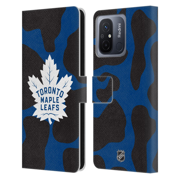NHL Toronto Maple Leafs Cow Pattern Leather Book Wallet Case Cover For Xiaomi Redmi 12C