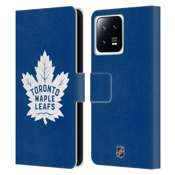 NHL Toronto Maple Leafs Plain Leather Book Wallet Case Cover For Xiaomi 13 5G