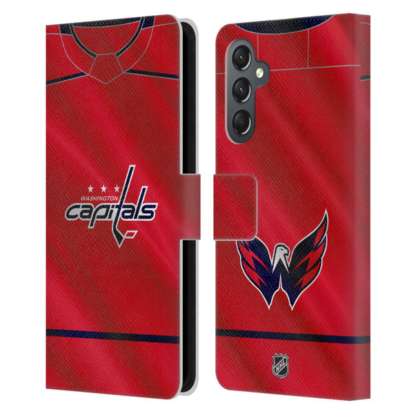 NHL Washington Capitals Jersey Leather Book Wallet Case Cover For Samsung Galaxy A25 5G