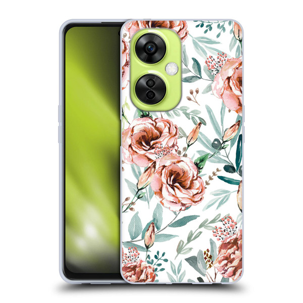 Anis Illustration Bloomers White Soft Gel Case for OnePlus Nord CE 3 Lite 5G