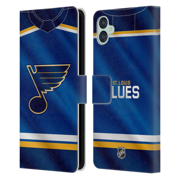 NHL St Louis Blues Jersey Leather Book Wallet Case Cover For Samsung Galaxy M04 5G / A04e