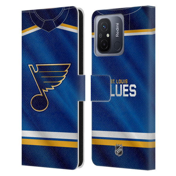 NHL St Louis Blues Jersey Leather Book Wallet Case Cover For Xiaomi Redmi 12C