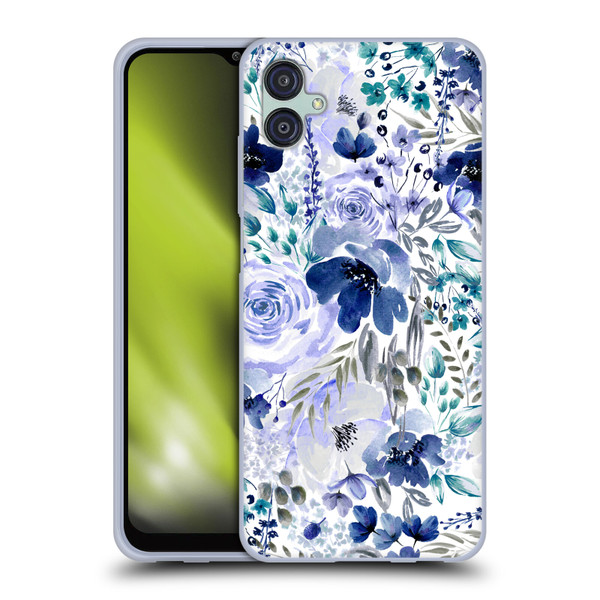Anis Illustration Bloomers Indigo Soft Gel Case for Samsung Galaxy M04 5G / A04e