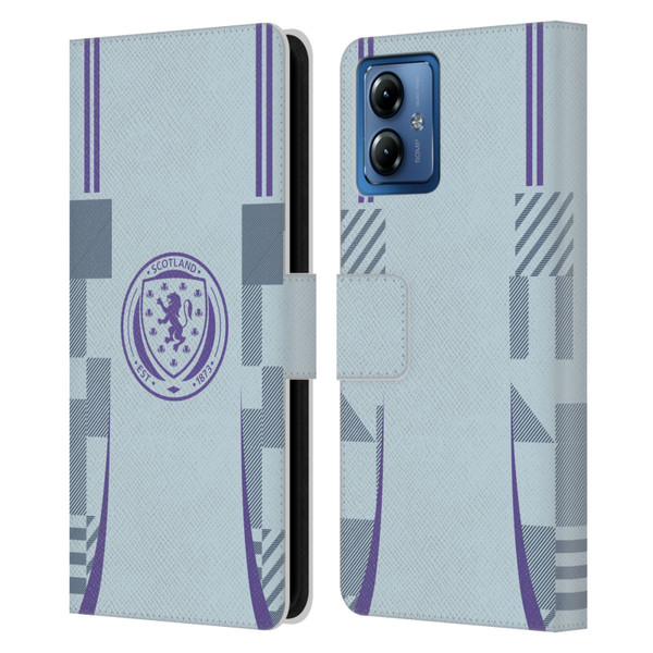 Scotland National Football Team 2024/25 Kits Away Leather Book Wallet Case Cover For Motorola Moto G14