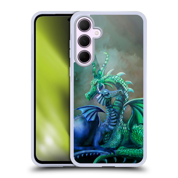 Rose Khan Dragons Green And Blue Soft Gel Case for Samsung Galaxy A35 5G