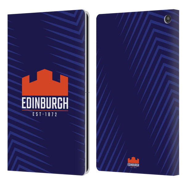 Edinburgh Rugby Graphic Art Blue Logo Leather Book Wallet Case Cover For Amazon Fire HD 10 / Plus 2021