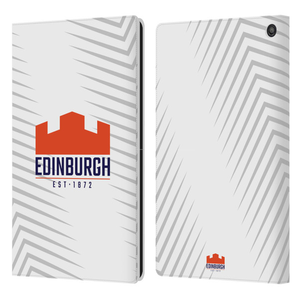 Edinburgh Rugby Graphic Art White Logo Leather Book Wallet Case Cover For Amazon Fire HD 10 / Plus 2021