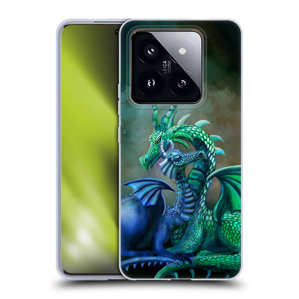 Rose Khan Dragons Green And Blue Soft Gel Case for Xiaomi 14 Pro