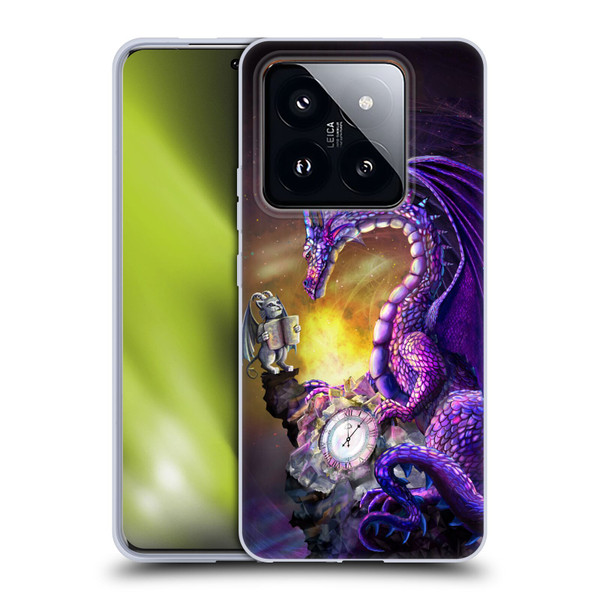 Rose Khan Dragons Purple Time Soft Gel Case for Xiaomi 14 Pro