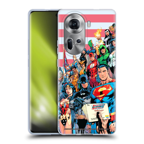 Justice League DC Comics Comic Book Covers Of America #1 Soft Gel Case for OPPO Reno11