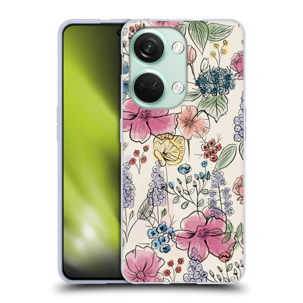 Anis Illustration Floral Pattern Wild Garden Soft Gel Case for OnePlus Nord 3 5G