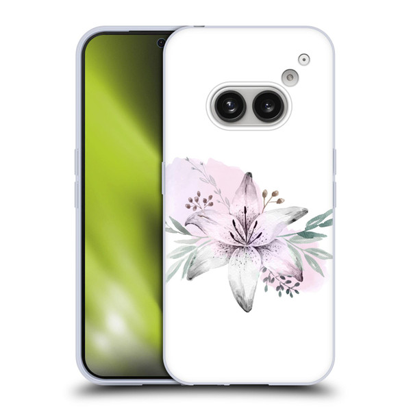 Anis Illustration Floral Pattern Lilium Flower Soft Gel Case for Nothing Phone (2a)