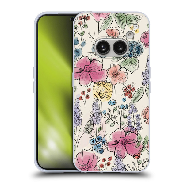 Anis Illustration Floral Pattern Wild Garden Soft Gel Case for Nothing Phone (2a)