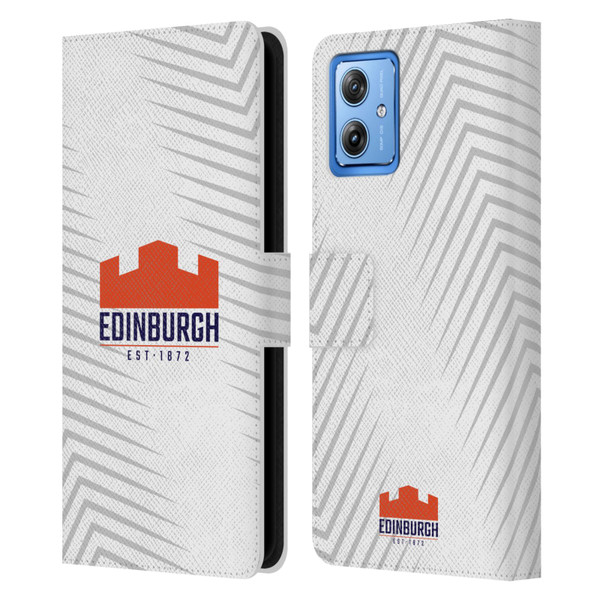 Edinburgh Rugby Graphic Art White Logo Leather Book Wallet Case Cover For Motorola Moto G54 5G