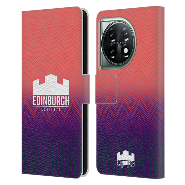 Edinburgh Rugby Graphic Art Training Leather Book Wallet Case Cover For OnePlus 11 5G