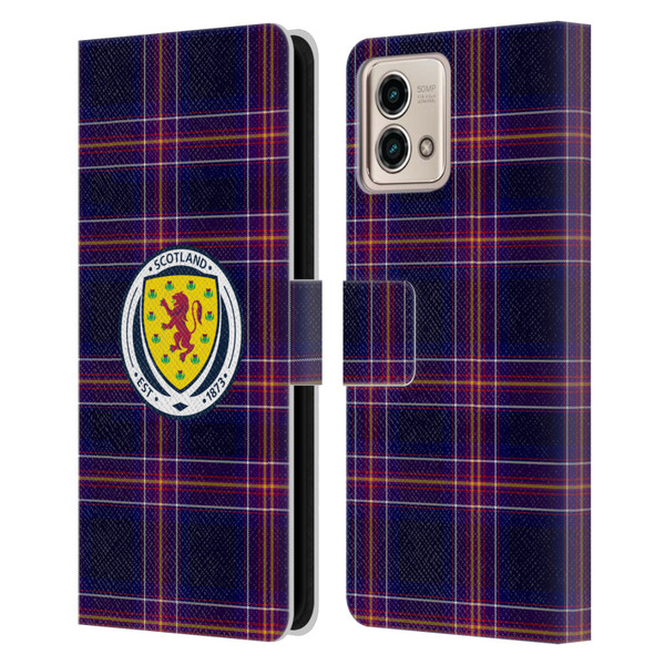 Scotland National Football Team Logo 2 Tartan Leather Book Wallet Case Cover For Motorola Moto G Stylus 5G 2023