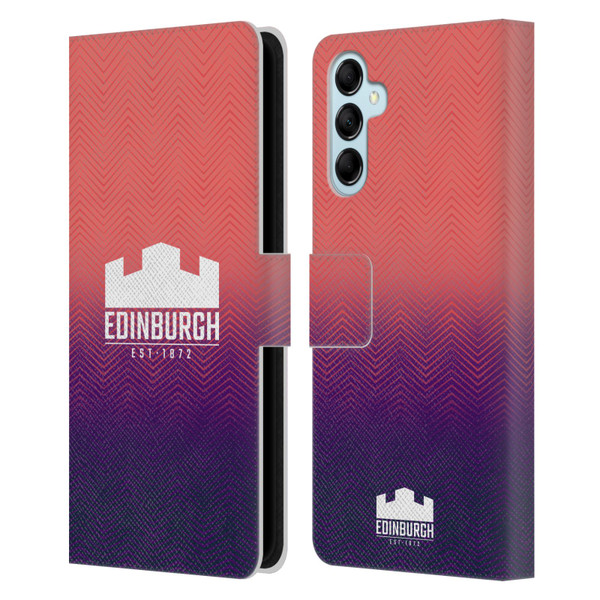 Edinburgh Rugby Graphic Art Training Leather Book Wallet Case Cover For Samsung Galaxy M14 5G