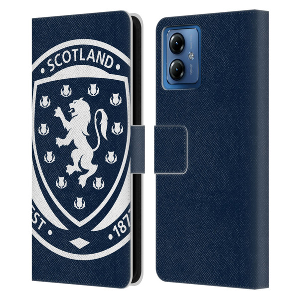 Scotland National Football Team Logo 2 Oversized Leather Book Wallet Case Cover For Motorola Moto G14