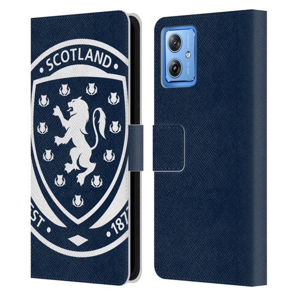 Scotland National Football Team Logo 2 Oversized Leather Book Wallet Case Cover For Motorola Moto G54 5G