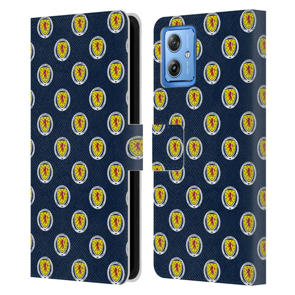 Scotland National Football Team Logo 2 Pattern Leather Book Wallet Case Cover For Motorola Moto G54 5G