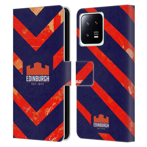 Edinburgh Rugby Graphic Art Orange Pattern Leather Book Wallet Case Cover For Xiaomi 13 5G