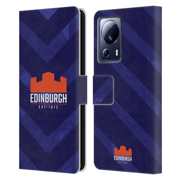 Edinburgh Rugby Graphic Art Blue Pattern Leather Book Wallet Case Cover For Xiaomi 13 Lite 5G