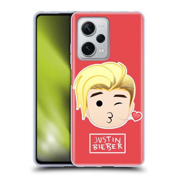 Justin Bieber Justmojis Kiss Soft Gel Case for Xiaomi Redmi Note 12 Pro+ 5G