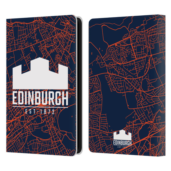 Edinburgh Rugby Graphics Map Leather Book Wallet Case Cover For Amazon Kindle Paperwhite 5 (2021)