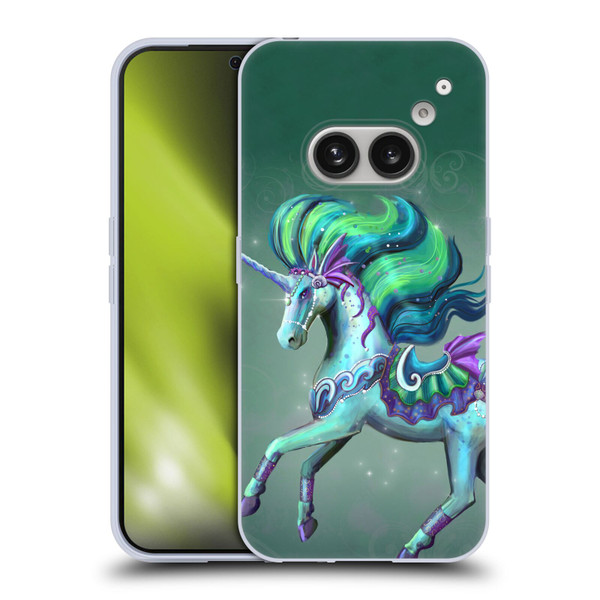 Rose Khan Unicorns Sea Green Soft Gel Case for Nothing Phone (2a)