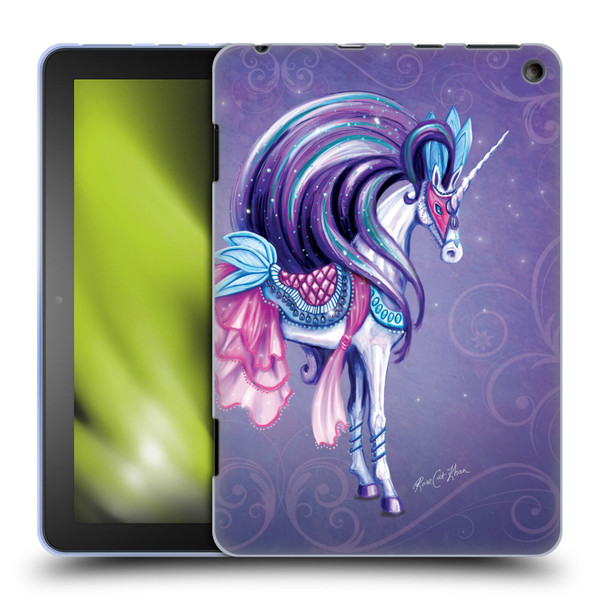 Rose Khan Unicorns White And Purple Soft Gel Case for Amazon Fire HD 8/Fire HD 8 Plus 2020