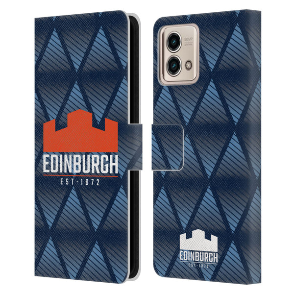 Edinburgh Rugby Graphics Pattern Leather Book Wallet Case Cover For Motorola Moto G Stylus 5G 2023