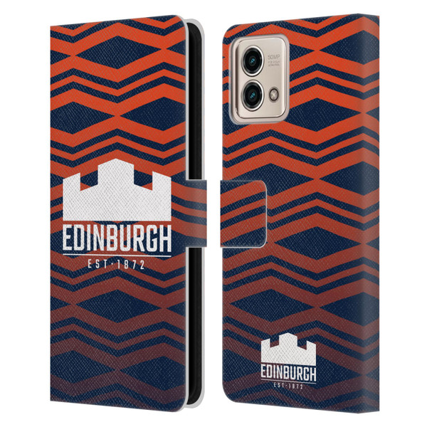 Edinburgh Rugby Graphics Pattern Gradient Leather Book Wallet Case Cover For Motorola Moto G Stylus 5G 2023