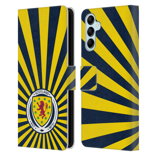 Scotland National Football Team Logo 2 Sun Rays Leather Book Wallet Case Cover For Samsung Galaxy M14 5G