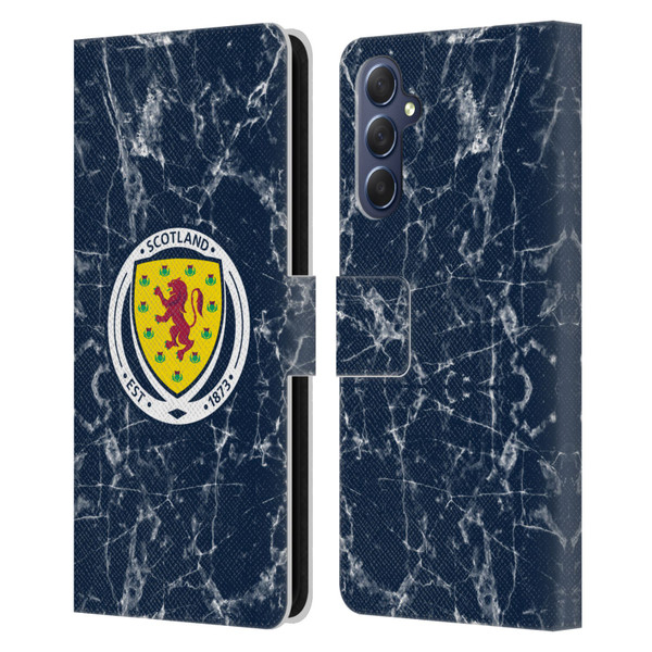 Scotland National Football Team Logo 2 Marble Leather Book Wallet Case Cover For Samsung Galaxy M54 5G