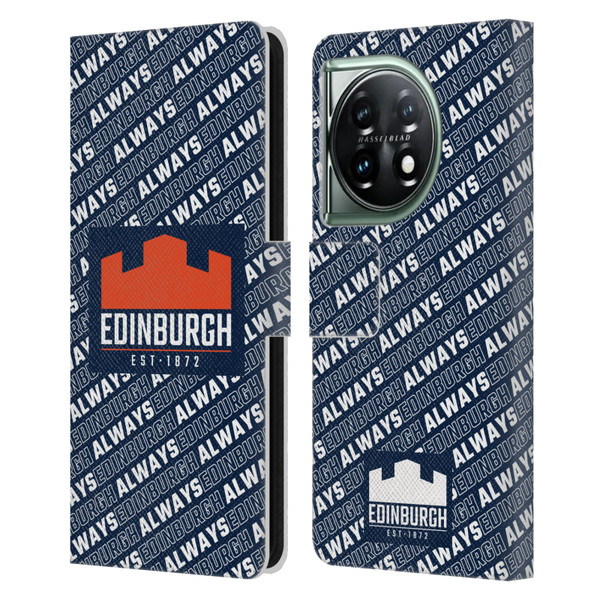 Edinburgh Rugby Graphics Logo Pattern Leather Book Wallet Case Cover For OnePlus 11 5G