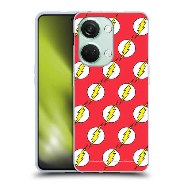 The Flash DC Comics Logo Pattern Soft Gel Case for OnePlus Nord 3 5G