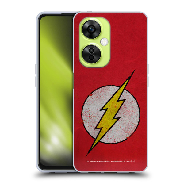 The Flash DC Comics Logo Distressed Look Soft Gel Case for OnePlus Nord CE 3 Lite 5G