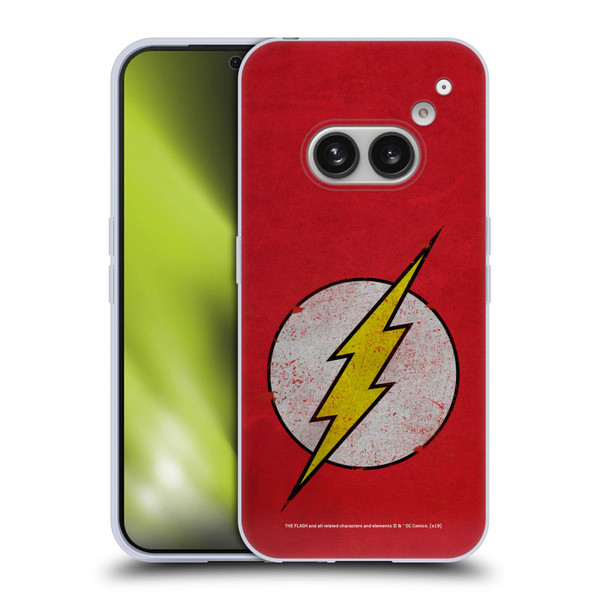The Flash DC Comics Logo Distressed Look Soft Gel Case for Nothing Phone (2a)