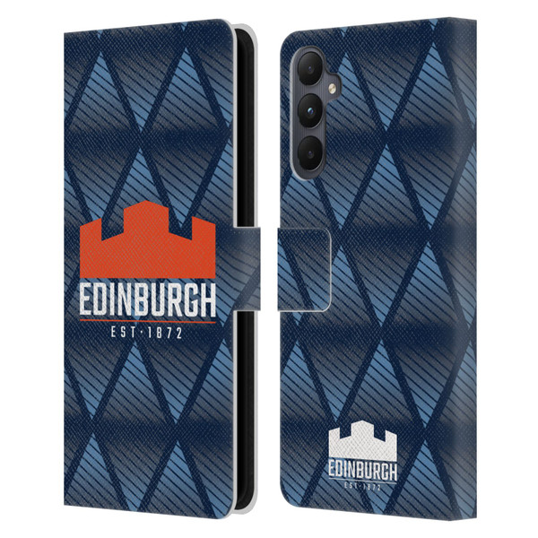 Edinburgh Rugby Graphics Pattern Leather Book Wallet Case Cover For Samsung Galaxy A05s