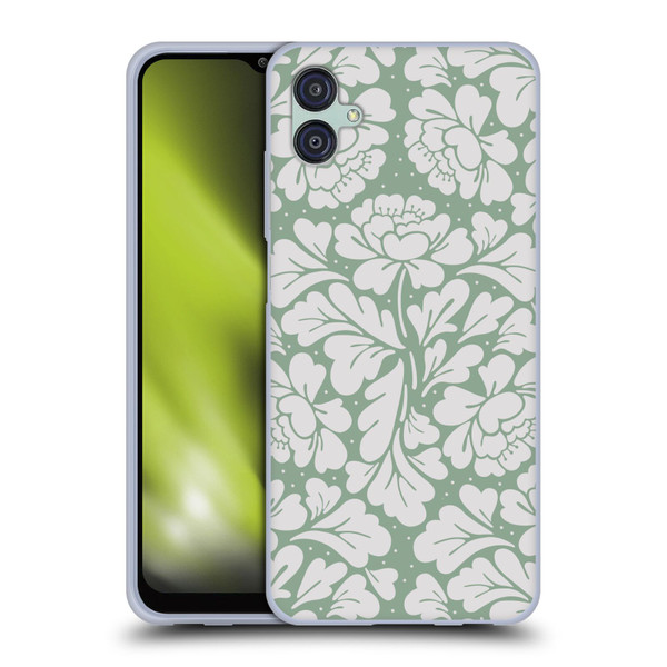 Anis Illustration Mix Pattern Baroque Pastel Green Soft Gel Case for Samsung Galaxy M04 5G / A04e