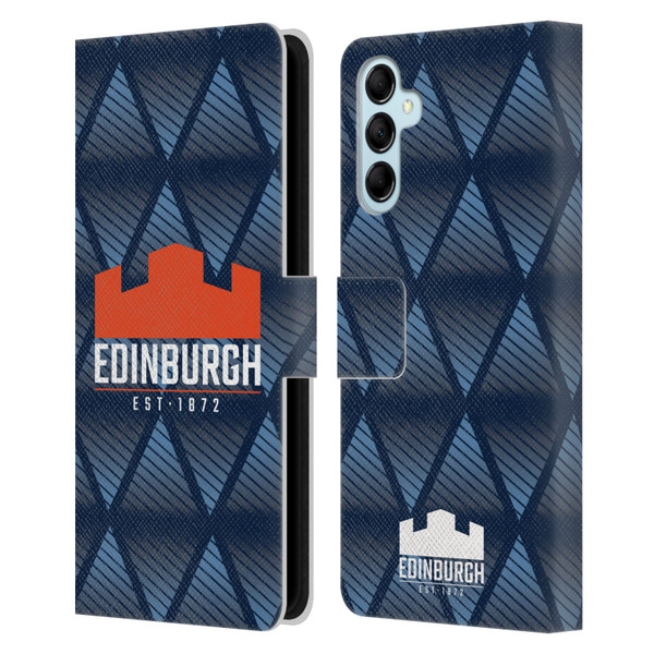 Edinburgh Rugby Graphics Pattern Leather Book Wallet Case Cover For Samsung Galaxy M14 5G