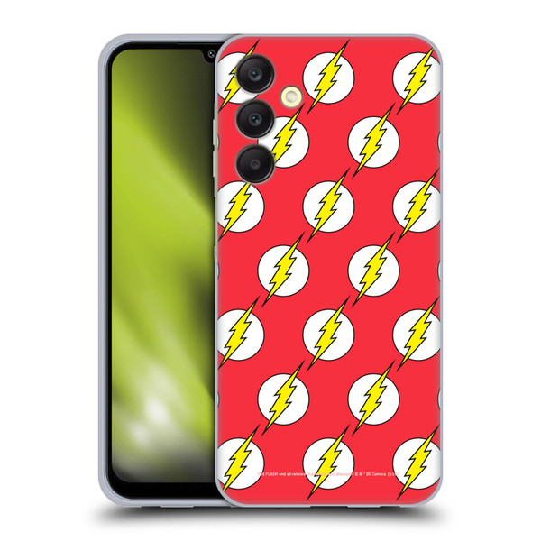 The Flash DC Comics Logo Pattern Soft Gel Case for Samsung Galaxy A25 5G