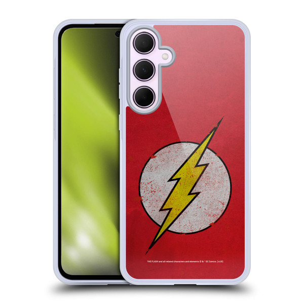 The Flash DC Comics Logo Distressed Look Soft Gel Case for Samsung Galaxy A35 5G