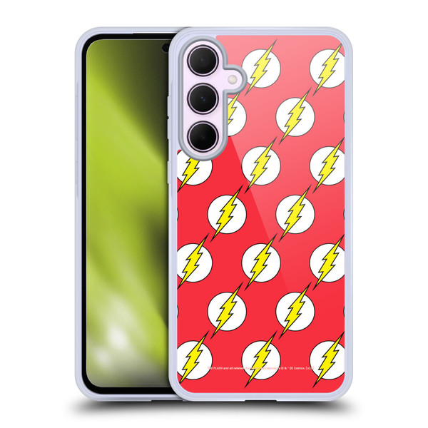 The Flash DC Comics Logo Pattern Soft Gel Case for Samsung Galaxy A35 5G