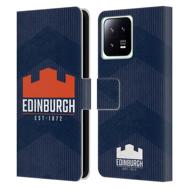 Edinburgh Rugby Graphics Lines Leather Book Wallet Case Cover For Xiaomi 13 5G