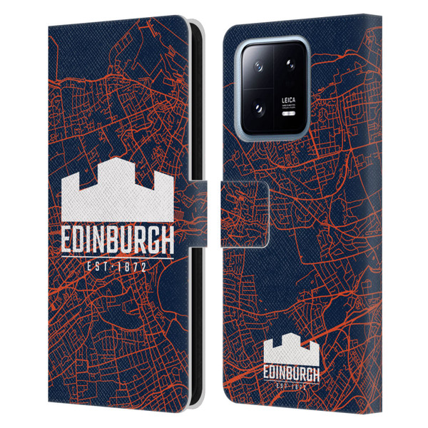 Edinburgh Rugby Graphics Map Leather Book Wallet Case Cover For Xiaomi 13 Pro 5G