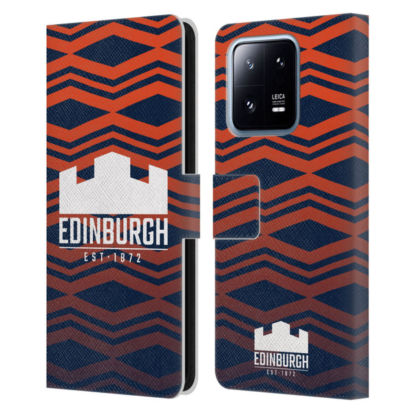 Edinburgh Rugby Graphics Pattern Gradient Leather Book Wallet Case Cover For Xiaomi 13 Pro 5G