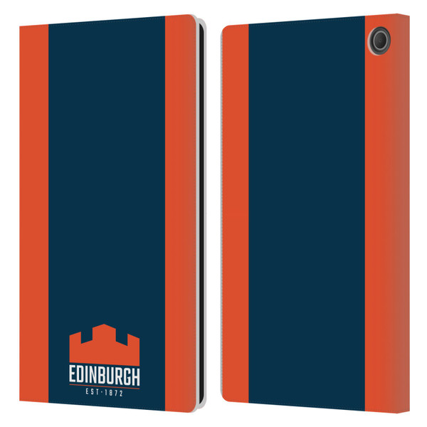 Edinburgh Rugby Logo Art Stripes Leather Book Wallet Case Cover For Amazon Fire Max 11 2023